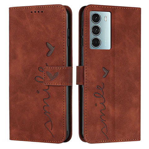 Funda de Cuero Cartera con Soporte Carcasa Y03X para Motorola Moto Edge S30 5G Marron