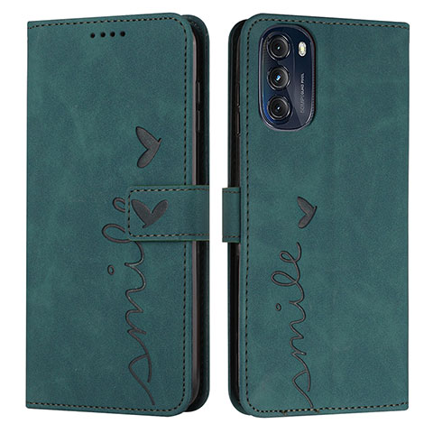 Funda de Cuero Cartera con Soporte Carcasa Y03X para Motorola Moto G 5G (2022) Verde