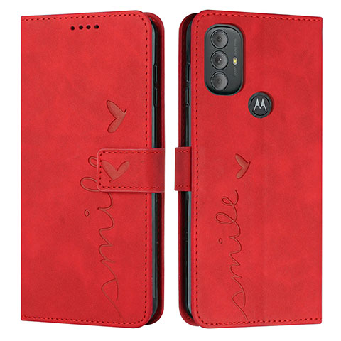 Funda de Cuero Cartera con Soporte Carcasa Y03X para Motorola Moto G Play Gen 2 Rojo