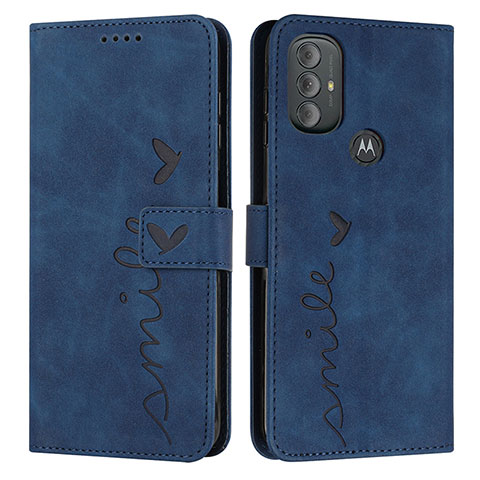 Funda de Cuero Cartera con Soporte Carcasa Y03X para Motorola Moto G Power (2022) Azul