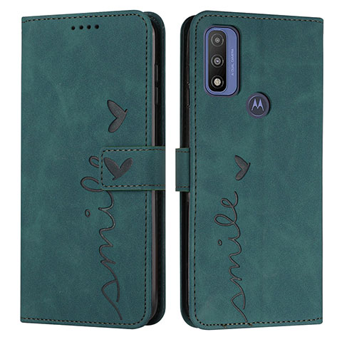 Funda de Cuero Cartera con Soporte Carcasa Y03X para Motorola Moto G Pure Verde