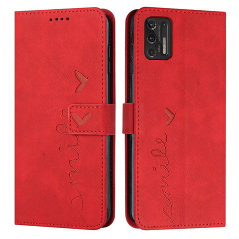 Funda de Cuero Cartera con Soporte Carcasa Y03X para Motorola Moto G Stylus (2021) Rojo