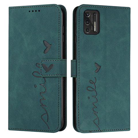 Funda de Cuero Cartera con Soporte Carcasa Y03X para Motorola Moto G Stylus (2021) Verde