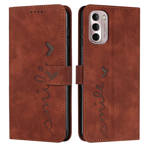 Funda de Cuero Cartera con Soporte Carcasa Y03X para Motorola Moto G Stylus (2022) 5G Marron