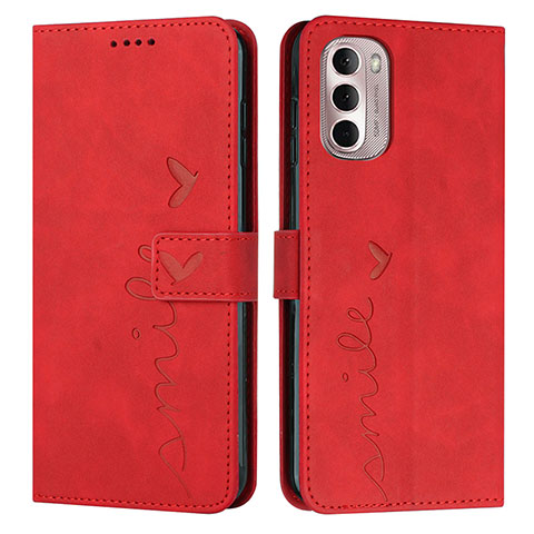 Funda de Cuero Cartera con Soporte Carcasa Y03X para Motorola Moto G Stylus (2022) 5G Rojo