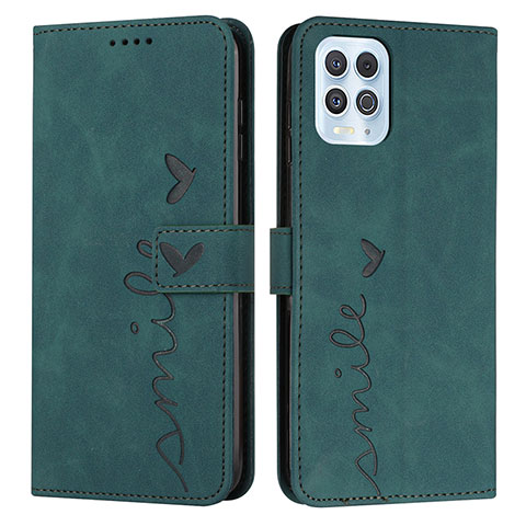 Funda de Cuero Cartera con Soporte Carcasa Y03X para Motorola Moto G100 5G Verde