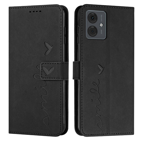 Funda de Cuero Cartera con Soporte Carcasa Y03X para Motorola Moto G14 Negro