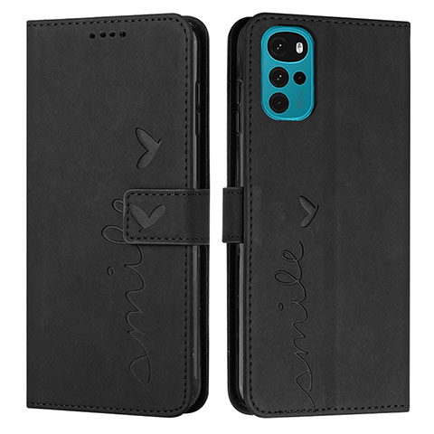 Funda de Cuero Cartera con Soporte Carcasa Y03X para Motorola Moto G22 Negro