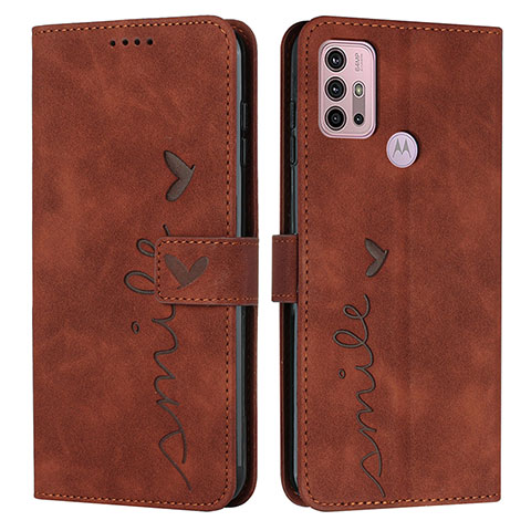 Funda de Cuero Cartera con Soporte Carcasa Y03X para Motorola Moto G30 Marron