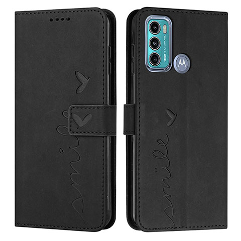 Funda de Cuero Cartera con Soporte Carcasa Y03X para Motorola Moto G40 Fusion Negro