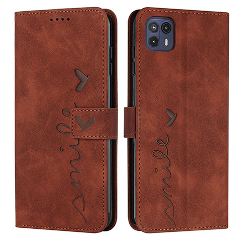 Funda de Cuero Cartera con Soporte Carcasa Y03X para Motorola Moto G50 5G Marron