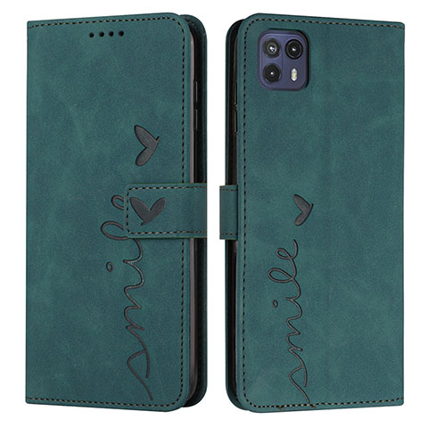 Funda de Cuero Cartera con Soporte Carcasa Y03X para Motorola Moto G50 5G Verde