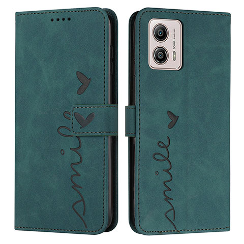 Funda de Cuero Cartera con Soporte Carcasa Y03X para Motorola Moto G53y 5G Verde