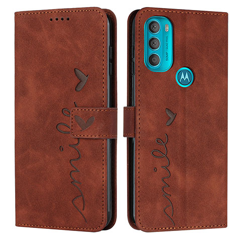 Funda de Cuero Cartera con Soporte Carcasa Y03X para Motorola Moto G71 5G Marron