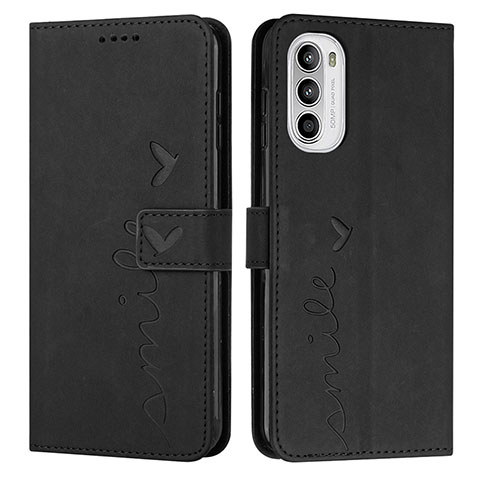 Funda de Cuero Cartera con Soporte Carcasa Y03X para Motorola Moto G82 5G Negro