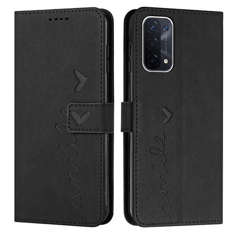 Funda de Cuero Cartera con Soporte Carcasa Y03X para Oppo A54 5G Negro