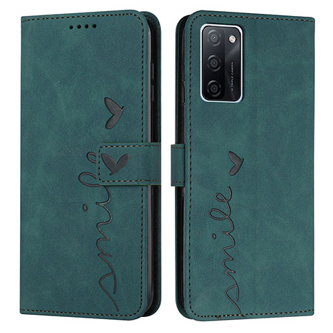 Funda de Cuero Cartera con Soporte Carcasa Y03X para Oppo A55S 5G Verde