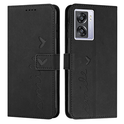 Funda de Cuero Cartera con Soporte Carcasa Y03X para Oppo A56S 5G Negro