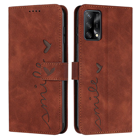 Funda de Cuero Cartera con Soporte Carcasa Y03X para Oppo A74 4G Marron