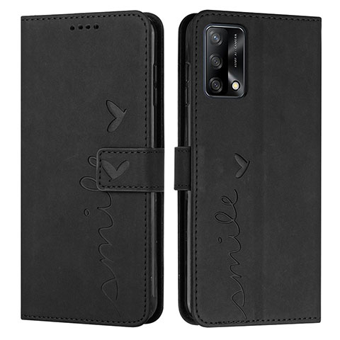 Funda de Cuero Cartera con Soporte Carcasa Y03X para Oppo A74 4G Negro