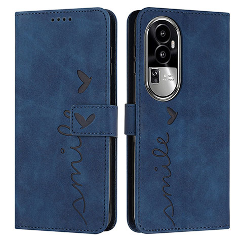 Funda de Cuero Cartera con Soporte Carcasa Y03X para Oppo Reno10 Pro+ Plus 5G Azul