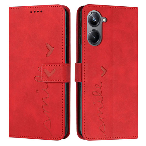 Funda de Cuero Cartera con Soporte Carcasa Y03X para Realme 10 Pro 5G Rojo