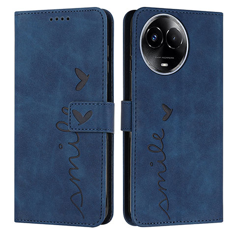 Funda de Cuero Cartera con Soporte Carcasa Y03X para Realme 11 5G Azul