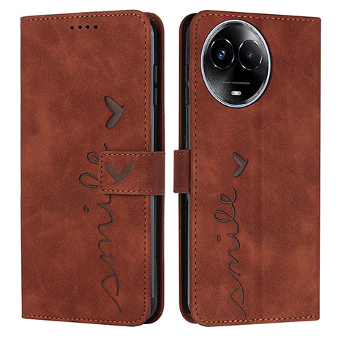 Funda de Cuero Cartera con Soporte Carcasa Y03X para Realme 11 5G Marron