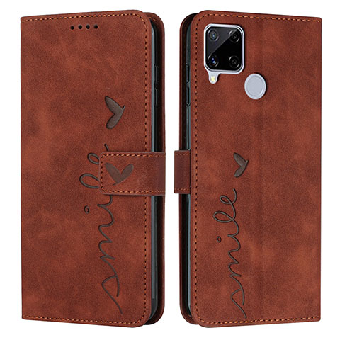 Funda de Cuero Cartera con Soporte Carcasa Y03X para Realme 7i RMX2193 Marron