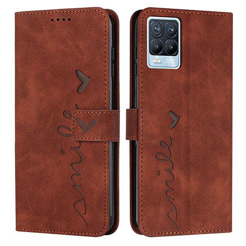 Funda de Cuero Cartera con Soporte Carcasa Y03X para Realme 8 4G Marron