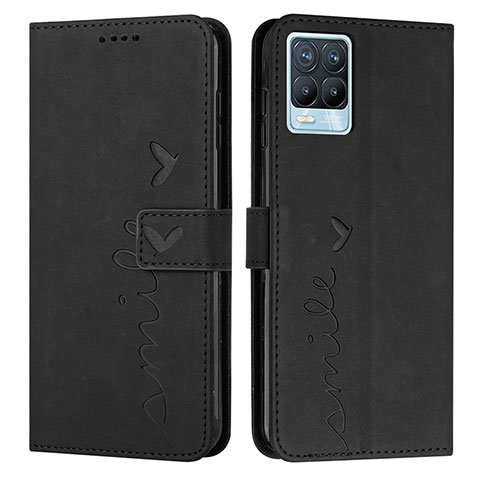 Funda de Cuero Cartera con Soporte Carcasa Y03X para Realme 8 4G Negro