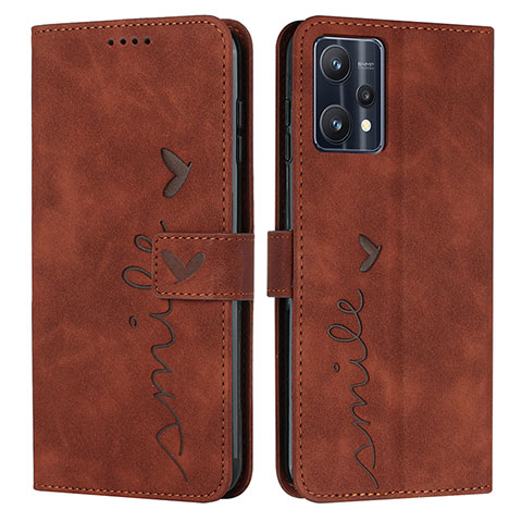 Funda de Cuero Cartera con Soporte Carcasa Y03X para Realme 9 4G Marron