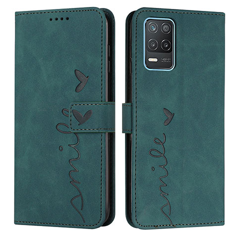 Funda de Cuero Cartera con Soporte Carcasa Y03X para Realme 9 5G India Verde