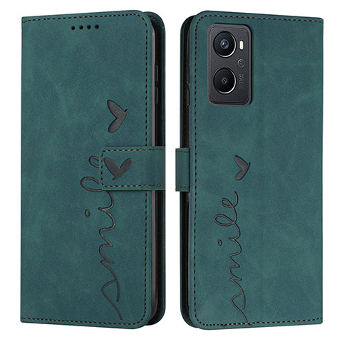 Funda de Cuero Cartera con Soporte Carcasa Y03X para Realme 9i 4G Verde