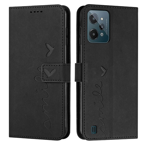 Funda de Cuero Cartera con Soporte Carcasa Y03X para Realme C31 Negro