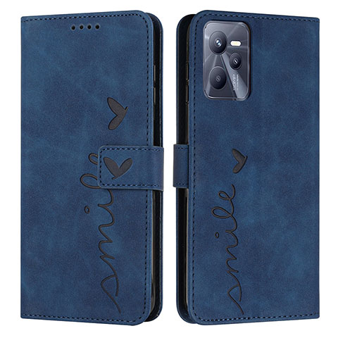 Funda de Cuero Cartera con Soporte Carcasa Y03X para Realme C35 Azul