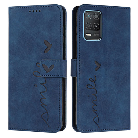 Funda de Cuero Cartera con Soporte Carcasa Y03X para Realme Q3i 5G Azul