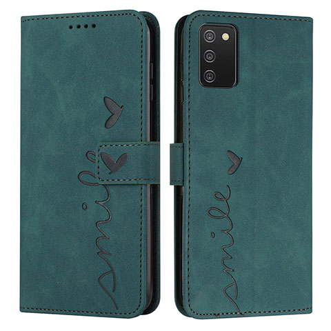 Funda de Cuero Cartera con Soporte Carcasa Y03X para Samsung Galaxy A02s Verde