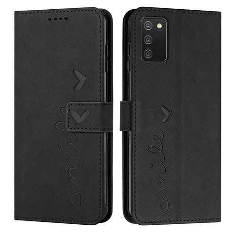 Funda de Cuero Cartera con Soporte Carcasa Y03X para Samsung Galaxy A03s Negro