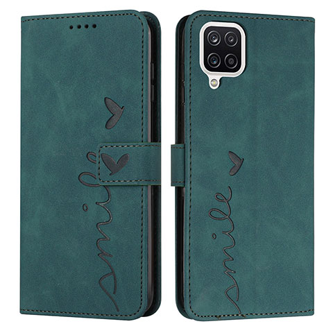 Funda de Cuero Cartera con Soporte Carcasa Y03X para Samsung Galaxy A12 5G Verde