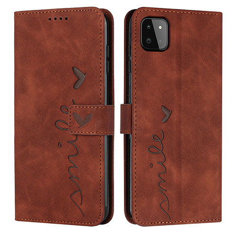 Funda de Cuero Cartera con Soporte Carcasa Y03X para Samsung Galaxy A22 5G Marron