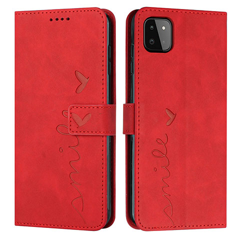 Funda de Cuero Cartera con Soporte Carcasa Y03X para Samsung Galaxy A22 5G Rojo