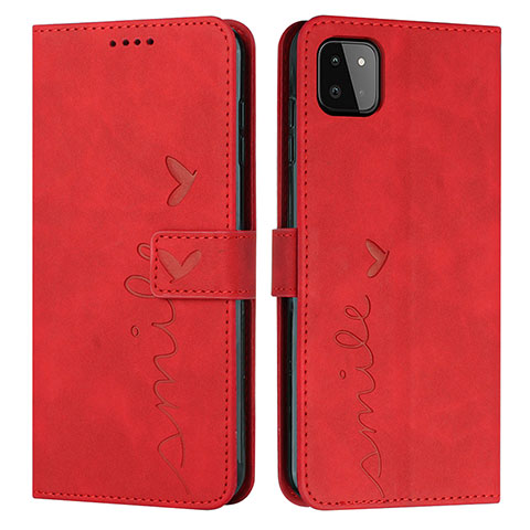 Funda de Cuero Cartera con Soporte Carcasa Y03X para Samsung Galaxy A22s 5G Rojo