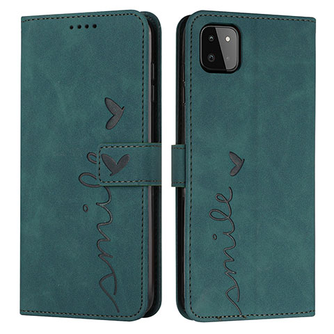 Funda de Cuero Cartera con Soporte Carcasa Y03X para Samsung Galaxy A22s 5G Verde