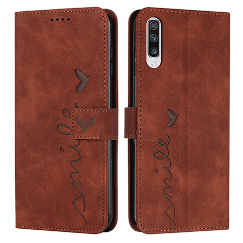 Funda de Cuero Cartera con Soporte Carcasa Y03X para Samsung Galaxy A30S Marron