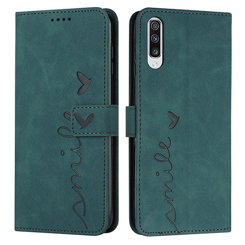 Funda de Cuero Cartera con Soporte Carcasa Y03X para Samsung Galaxy A30S Verde