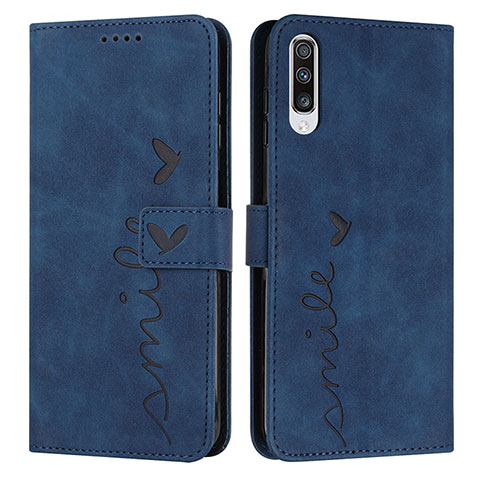 Funda de Cuero Cartera con Soporte Carcasa Y03X para Samsung Galaxy A50 Azul