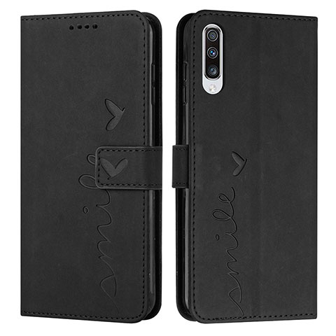 Funda de Cuero Cartera con Soporte Carcasa Y03X para Samsung Galaxy A50 Negro