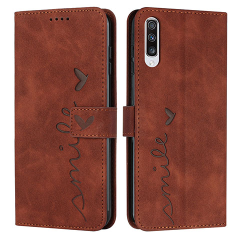 Funda de Cuero Cartera con Soporte Carcasa Y03X para Samsung Galaxy A70 Marron