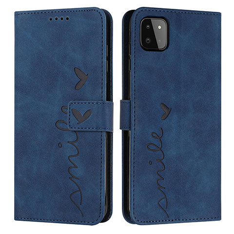 Funda de Cuero Cartera con Soporte Carcasa Y03X para Samsung Galaxy F42 5G Azul